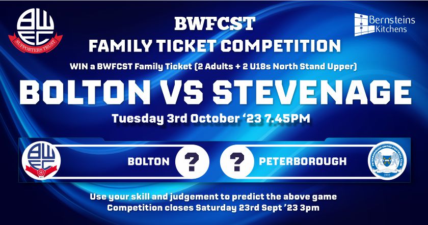 BWFCST Family Ticket Competition Win Stevenage Tickets