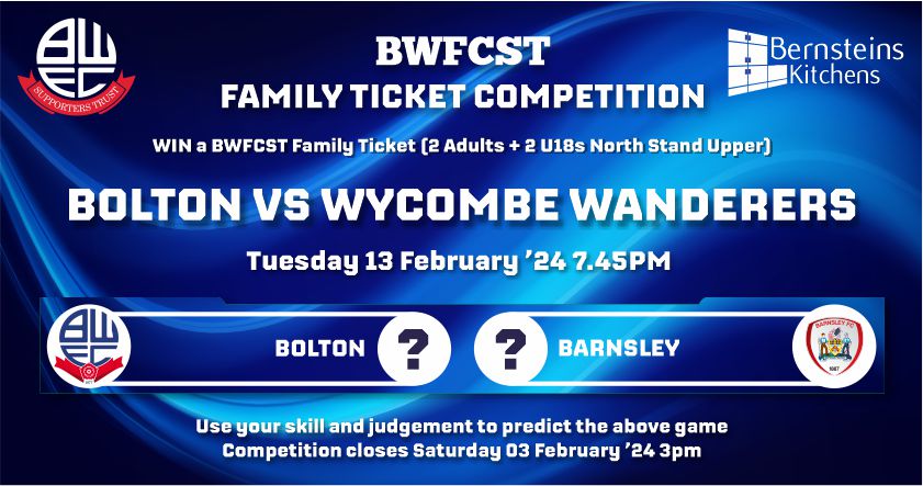 BWFCST Family Ticket Competition Win Wycombe Wanderers Tickets