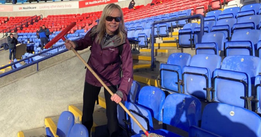 Supporters’ Trust Help with the Stadium Clean Up Operation