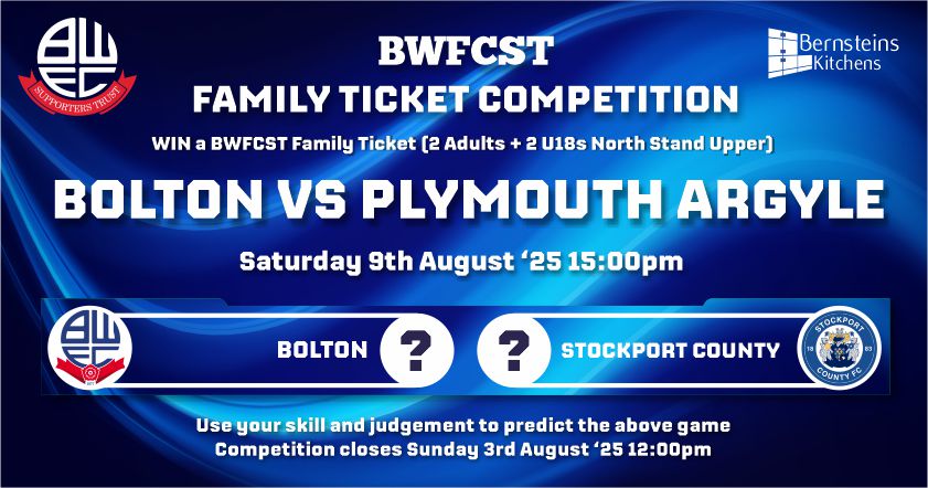 BWFCST Family Ticket Competition Win Plymouth Tickets