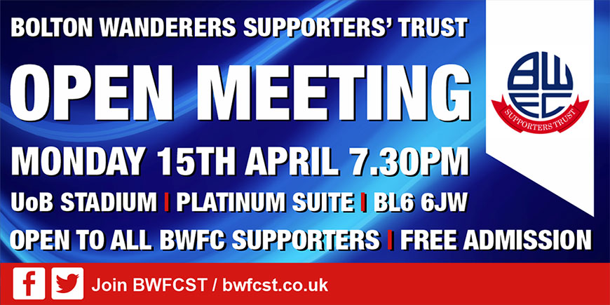 Open Meeting Monday 15th April '19